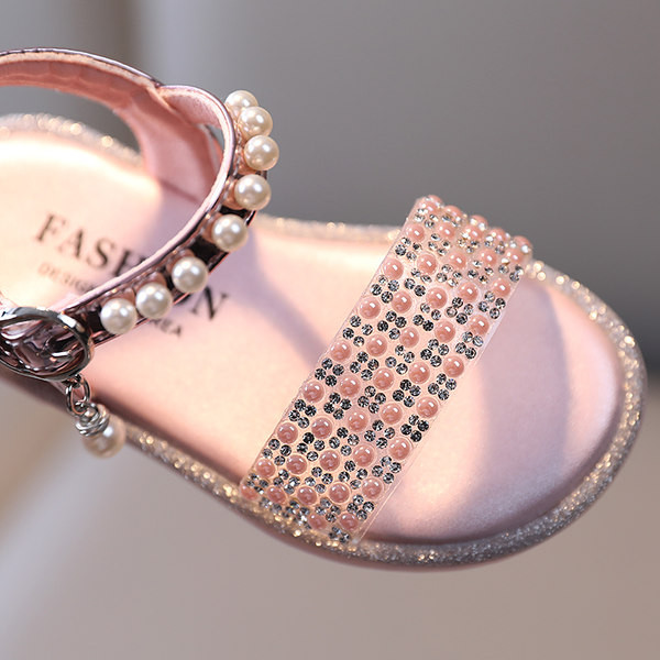 Beebi sandaalid pärlitega kaunistusega