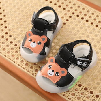 Бебешки сандали от еко кожа с апликация