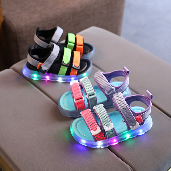 Светещи сандали с велкро лепенки 
