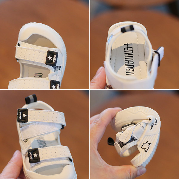 Takjakinnitusega beebisuvised sandaalid poistele