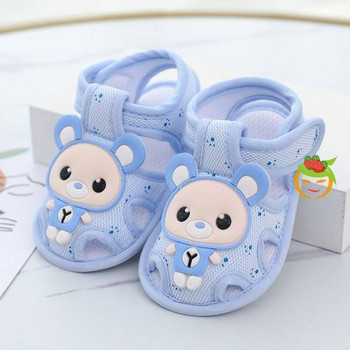 Бебешки текстилни сандали с апликация - за момчета и момичета
