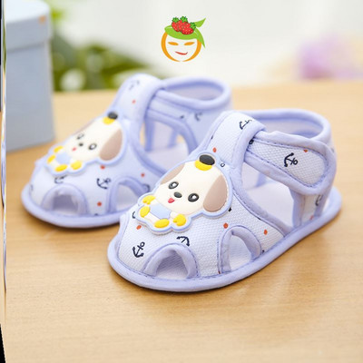 Aplikatsiooniga beebitekstiilist sandaalid - poistele ja tüdrukutele