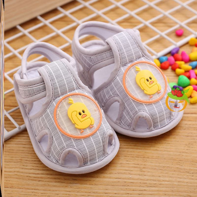 Aplikatsiooniga beebitekstiilist sandaalid - poistele ja tüdrukutele