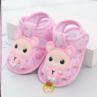 Aplikatsiooniga beebitekstiilist sandaalid - poistele ja tüdrukutele