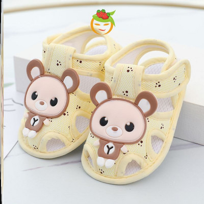 Aplikatsiooniga beebitekstiilist sandaalid - poistele ja tüdrukutele