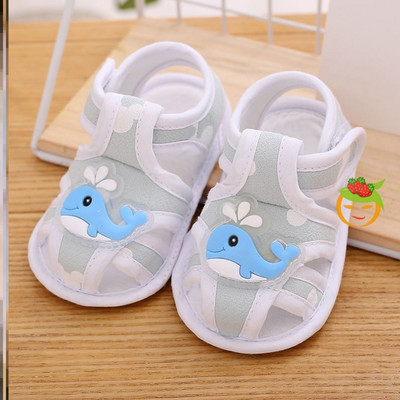 Aplikatsiooniga beebitekstiilist sandaalid - poistele ja tüdrukutele