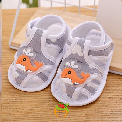 Aplikatsiooniga beebitekstiilist sandaalid - poistele ja tüdrukutele