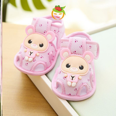 Aplikatsiooniga beebitekstiilist sandaalid - poistele ja tüdrukutele