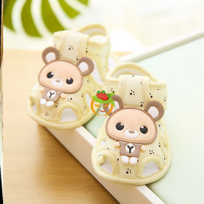 Aplikatsiooniga beebitekstiilist sandaalid - poistele ja tüdrukutele