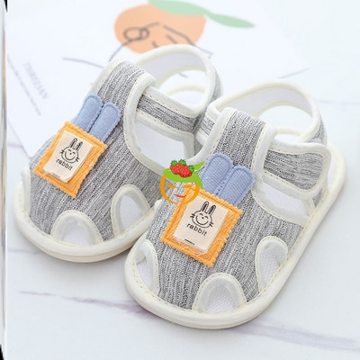 Aplikatsiooniga beebitekstiilist sandaalid - poistele ja tüdrukutele