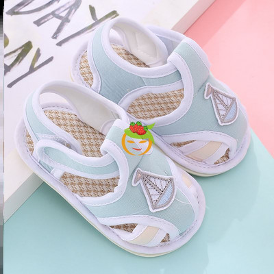 Aplikatsiooniga beebitekstiilist sandaalid - poistele ja tüdrukutele