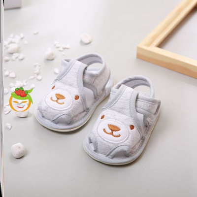 Aplikatsiooniga beebitekstiilist sandaalid - poistele ja tüdrukutele