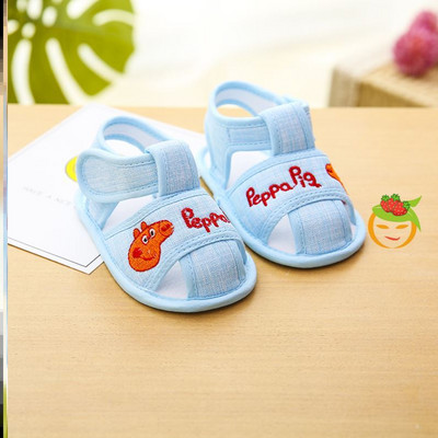 Aplikatsiooniga beebitekstiilist sandaalid - poistele ja tüdrukutele