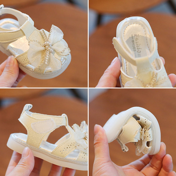 Eko-nahast paelaga beebisandaalid tüdrukutele