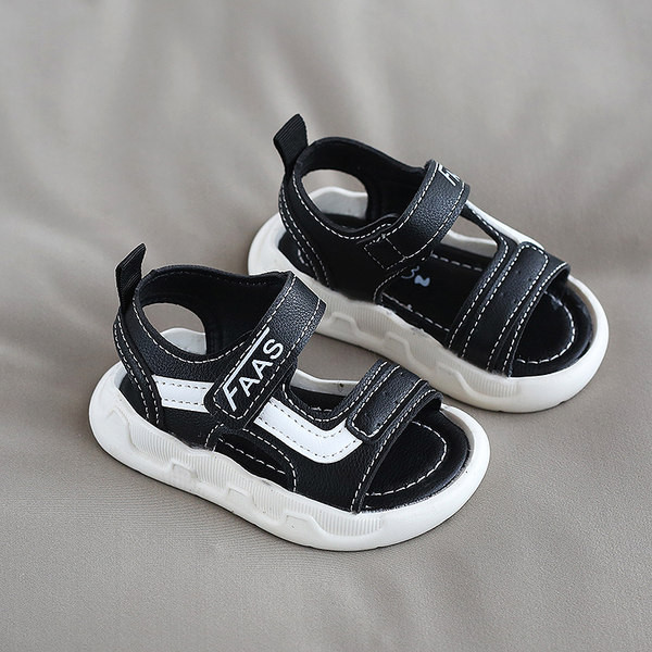 Kahes värvitoonis takjapaelaga nahast beebisandaalid