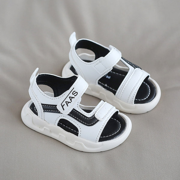 Kahes värvitoonis takjapaelaga nahast beebisandaalid