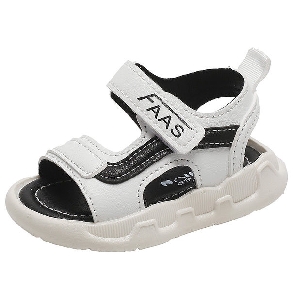 Kahes värvitoonis takjapaelaga nahast beebisandaalid