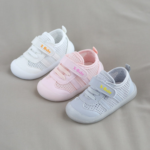 Бебешки платнени обувки за пролетта и лятото с гумена подметка