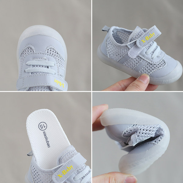 Бебешки платнени обувки за пролетта и лятото с гумена подметка