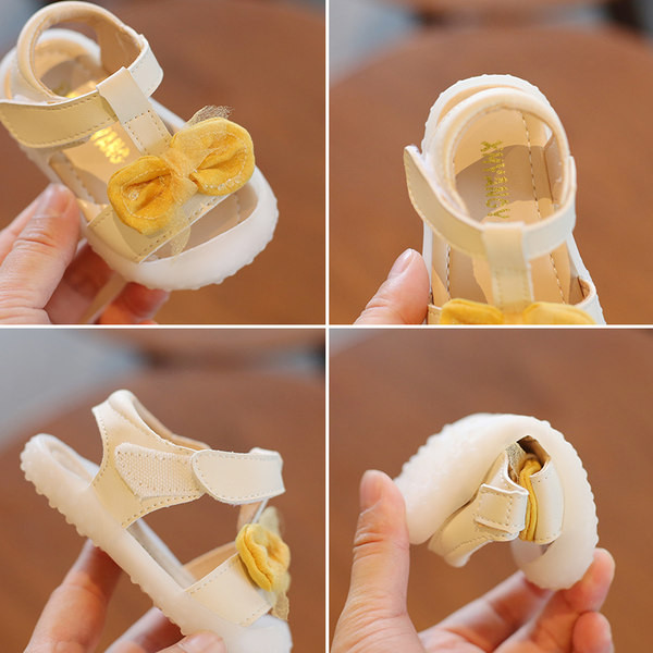 Beebi kinnised kunstnahast takjapaela ja paelaga sandaalid