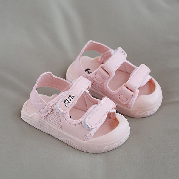 Бебешки сандали с лепенки в три цвята