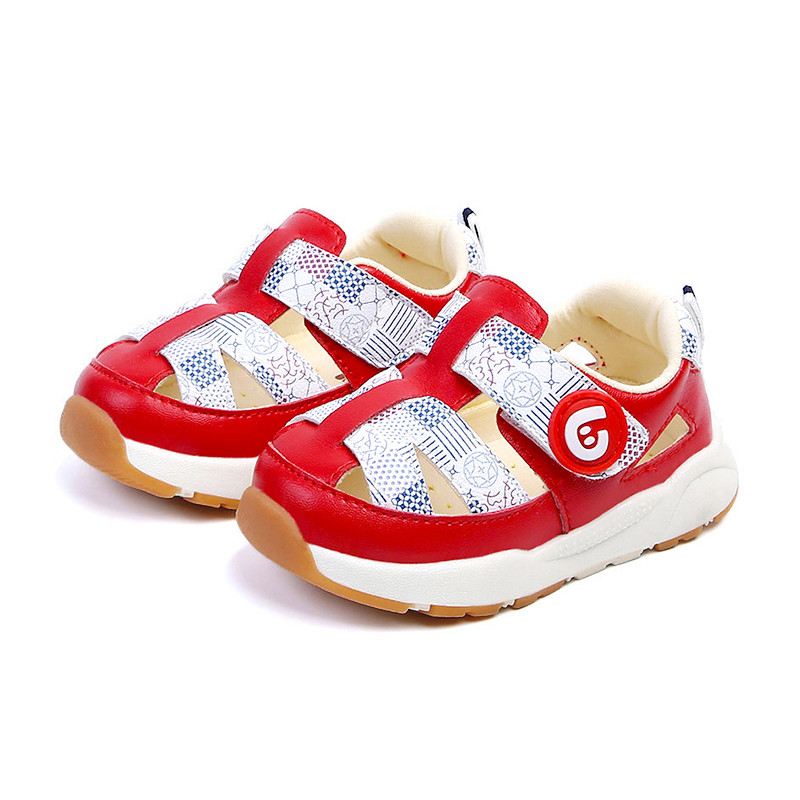 Бебешки сандали от еко кожа  с лепенки