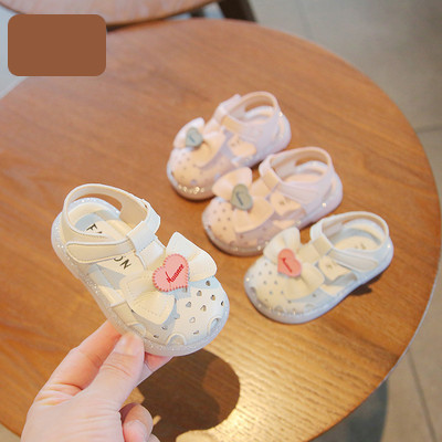 Ежедневни бебешки  сандали с панделка и велкро закопчаване 