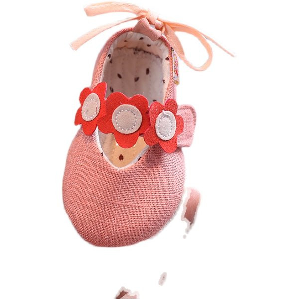 Бебешки обувки с лепенки и 3D цветя