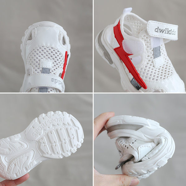 Aukude ja takjakinnitusega unisex mudelis võrgust tossud beebidele