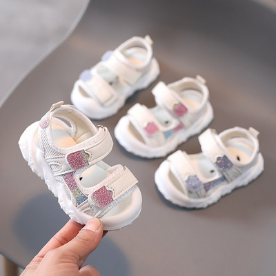 Бебешки сандали за момичета-с велкро лепенка