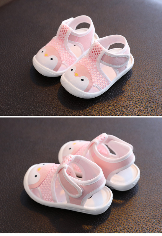 Бебешки сандали с лепенки ,мрежа и мека подметка