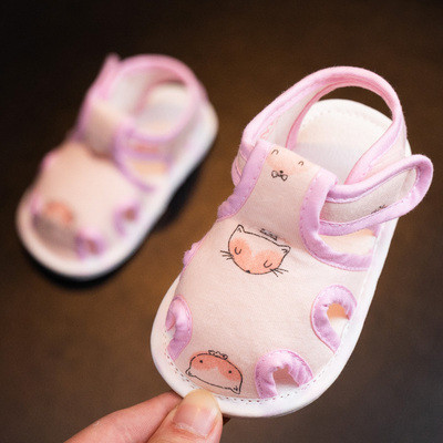 Летни бебешки сандали с мека подметка - различни апликации