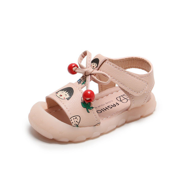 Нов модел бебешки сандали за момичета с апликации и 3D панделка