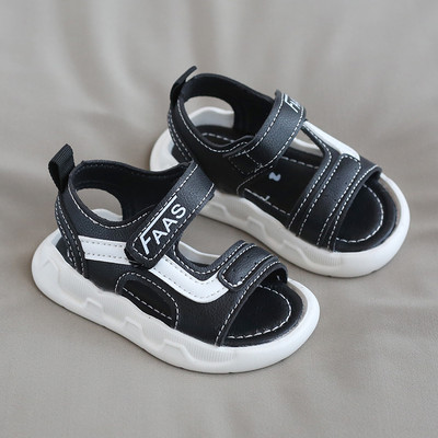 Нов модел бебешки сандали за момичета и момчета в черен и бял цвят