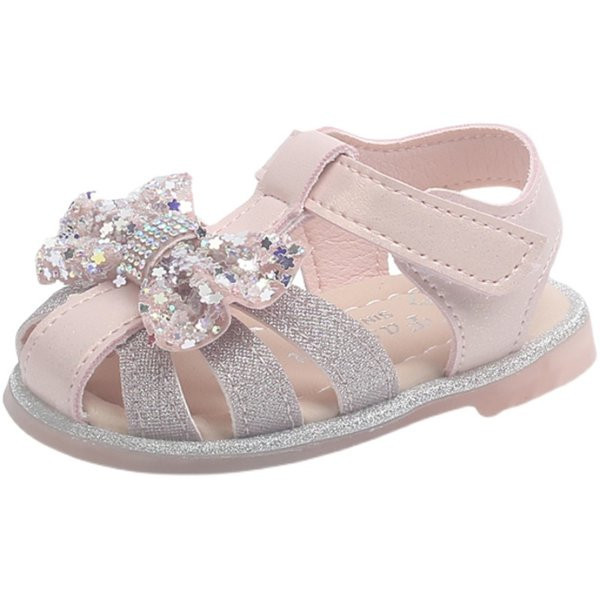 Бебешки сандали с панделка и камъни 