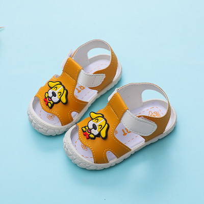 Παιδικά έκο δερμάτινα σανδάλια με απλικέ