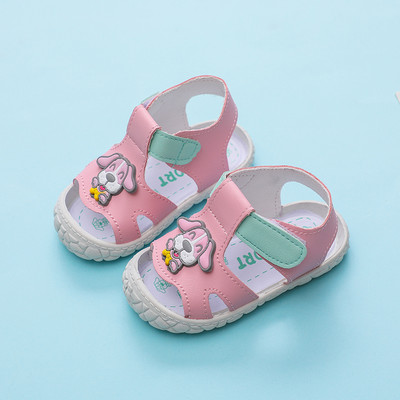 Παιδικά έκο δερμάτινα σανδάλια με απλικέ