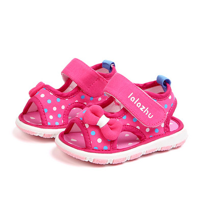 Бебешки сандали от еко кожа с панделка за момиче