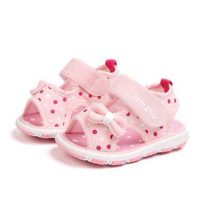 Бебешки сандали от еко кожа с панделка за момиче