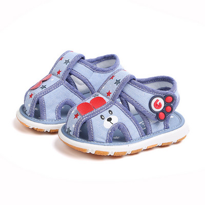 Бебешки сандали от еко кожа с панделка за момиче