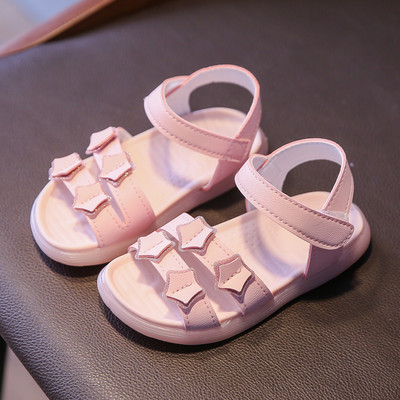 Παιδικά σανδάλια από οικολογικό δέρμα με επίπεδη σόλα