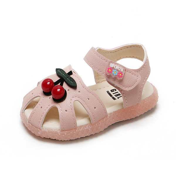 Uus mudel 3D kirsi kaunistusega beebisandaalid tüdrukutele