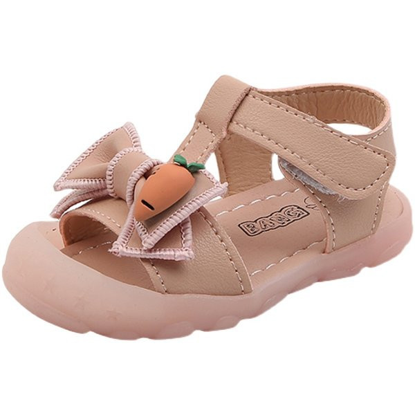 Laste vabaaja kunstnahast sandaalid paela ja kleebistega