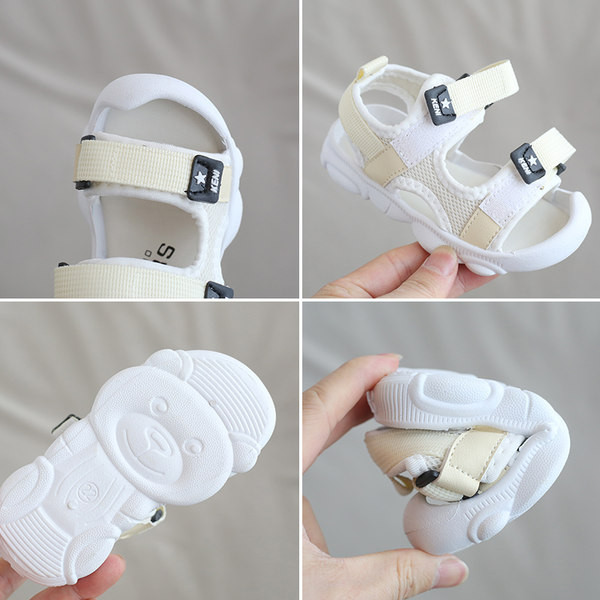 Unisex mudeli beebisandaalid libisemiskindla talla ja takjakinnitusega