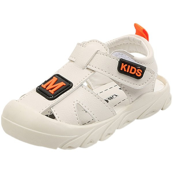 Бебешки сандали от изкуствена кожа с лепенки в два цвята