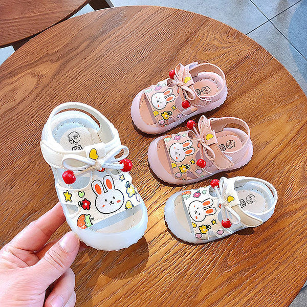 Kahes värvitoonis paela ja aplikatsiooniga beebisandaalid