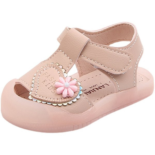 Бебешки сандали с лепенки и 3D апликация 