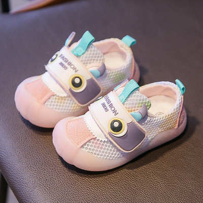 Casual παιδικά παπούτσια με απλικέ και στερέωση velcro