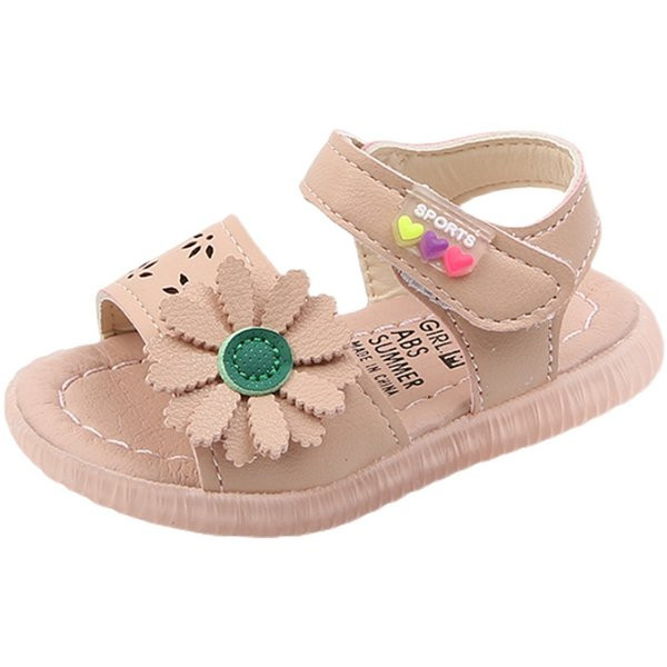 Tüdrukutele sobivad laste sandaalid aplikatsiooni ja kleebisega