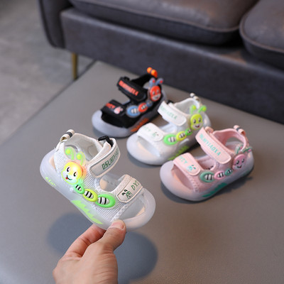 Бебешки сандали унисекс модел с велкро лепенки